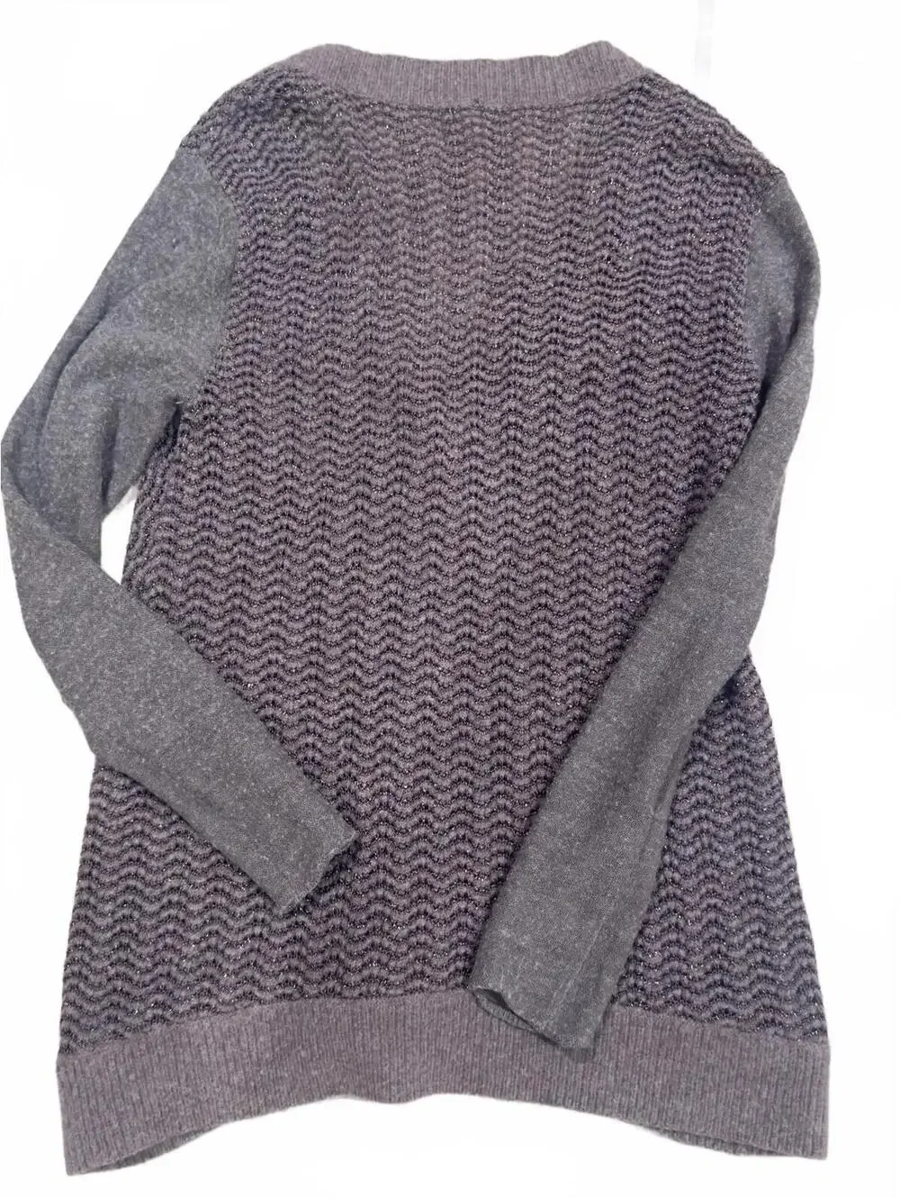 Free People Women Cardigan Chunky Knit Button Front Gray Medium